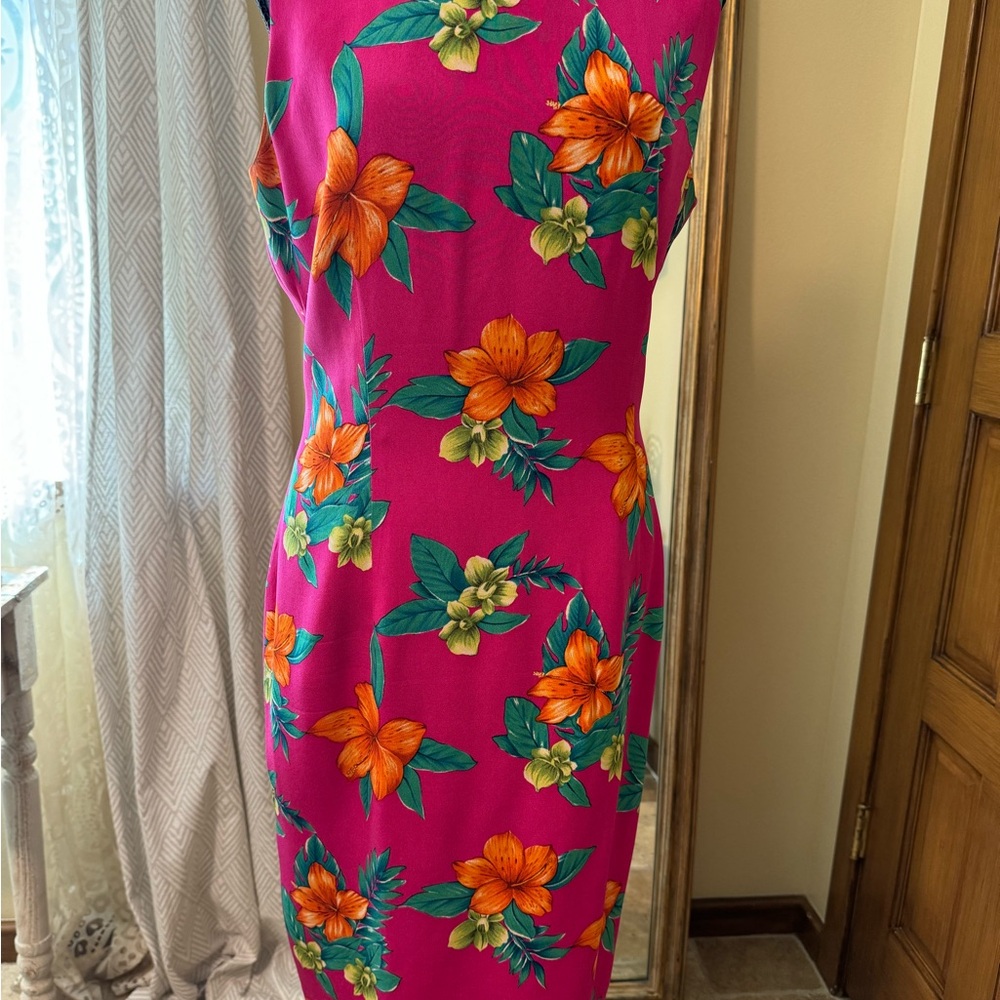 Silk floral dress